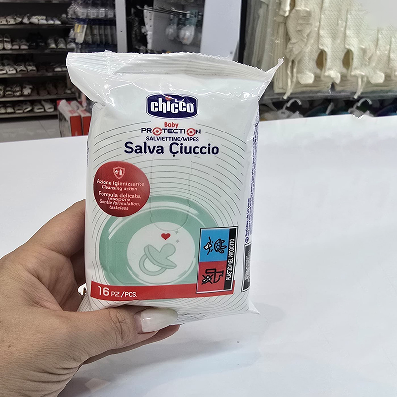 دستمال مرطوب استریل بدون آبکشی چیکو ۱۶ عددی