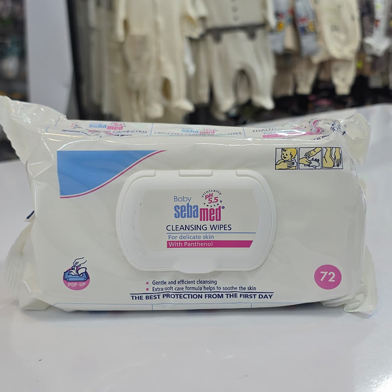 دستمال مرطوب سبامد 72 عددی  بدون حساسیت