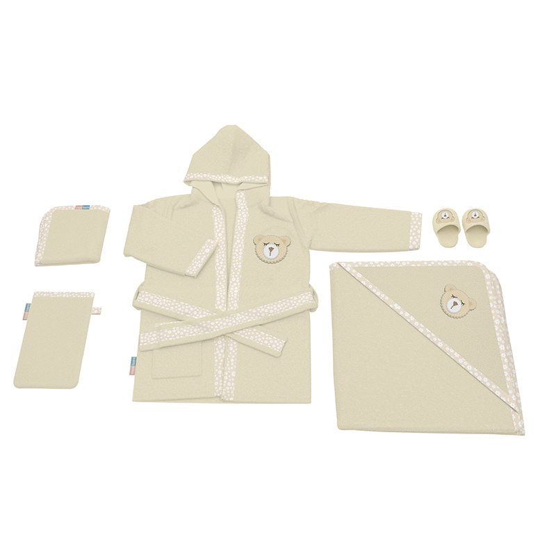 سرویس حوله پنج تکه Cotton Bear رزبرن
